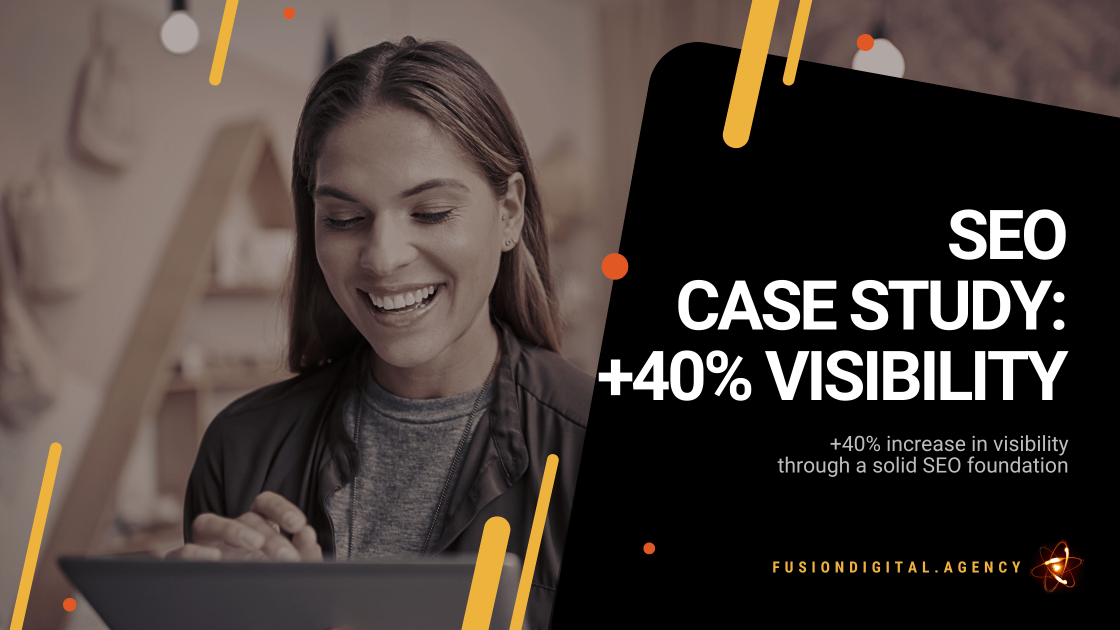 title card for the case study post of how the right seo foundation increased search visibility by 40%